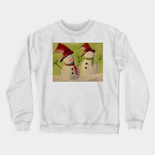 Snowman and woman Crewneck Sweatshirt